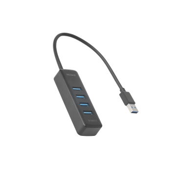 USB-A-hubi, 4 porttia, 5 Gbit/s, musta
