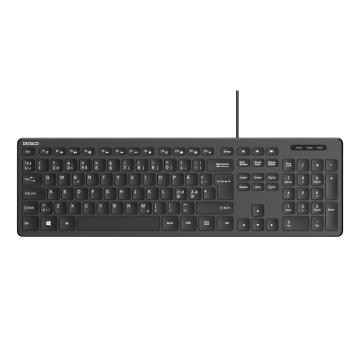 Fullsize wired membrane keyboard with volume media keys