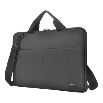 Recycled 11,6-12" Laptop sleeve, handles, shoulder strap, black