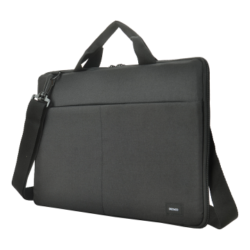 Recycled 13-14" Laptop sleeve, handles, shoulder strap,black