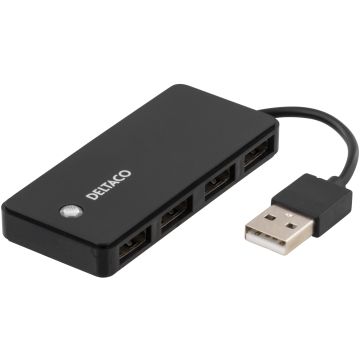USB 2.0 -hubi, 4x Type A naaras, musta