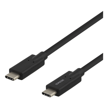 USB-C-kaapeli, 5Gbit/s, 5A, 2m, musta